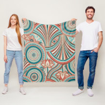 Teal et Coral Nouveau Flow