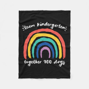 Couverture Polaire Team Kindergarten Together 100 Jours Rainbow Teach