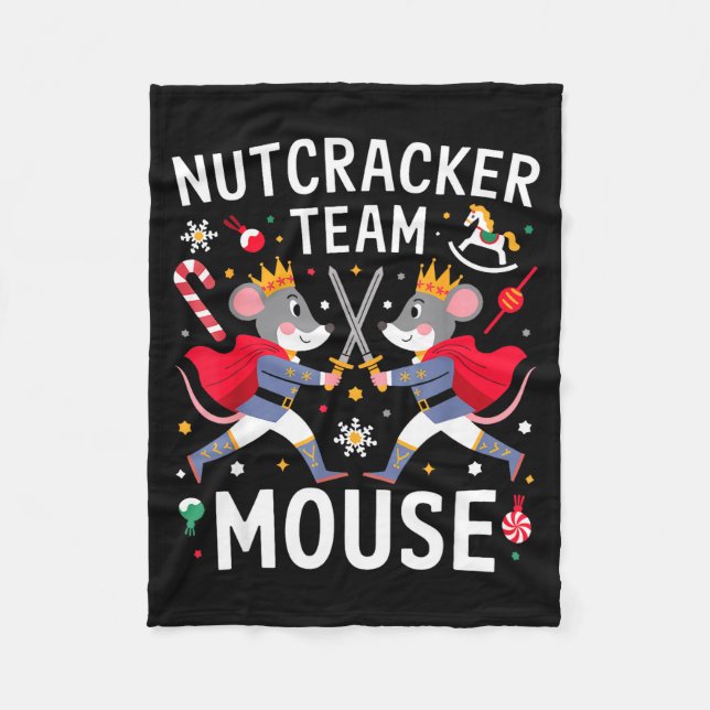 Couverture Polaire Team Mouse Nutcracker Shirt Christmas Dance Funny  (Devant)
