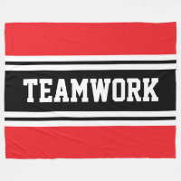 TEAMWORK Athlétique Rouge Noir Blanc Rayures