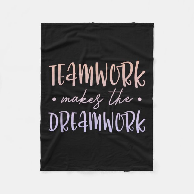 Couverture Polaire Teamwork Makes The Dreamwork Employee Team Motivat (Devant)
