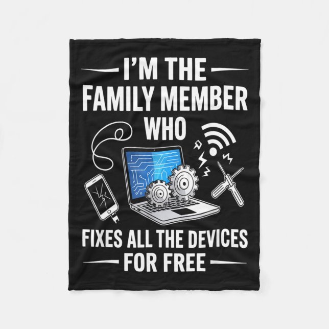 Couverture Polaire Tech Suprt Design For Men, Boys, Dad. Funny Meme  (Devant)