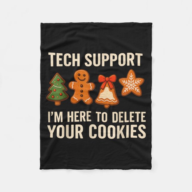 Couverture Polaire Tech Suprt I'm Here To Delete Your Cookies Men Fun (Devant)