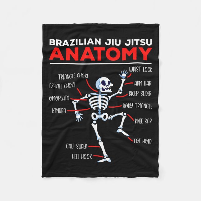 Couverture Polaire Techniques de squelette d'anatomie de Jiu Jitsu br (Devant)
