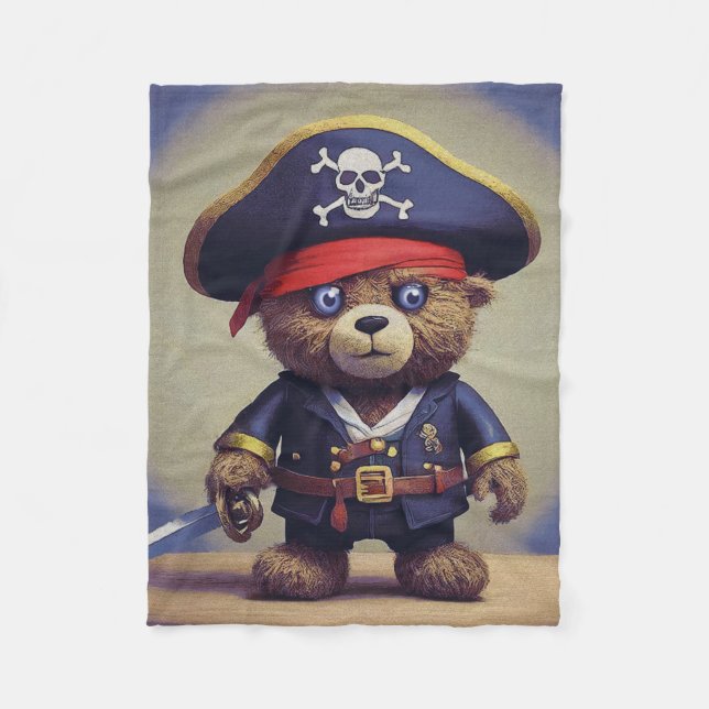 Couverture Polaire Teddy Bear Pirate (Devant)