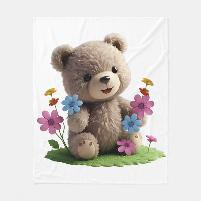 Couverture Polaire Teddy_design.no.6- par Maaya Prints, (Devant)