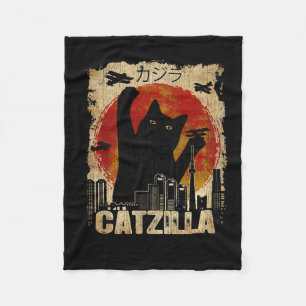 Couverture Polaire Tee Catzilla vintage - Chaton Et Chat Drôle