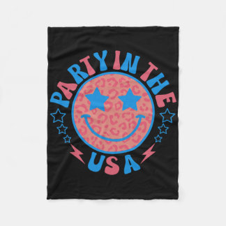 Couverture Polaire Tee-shirt enfant à message preppy pour fête améric