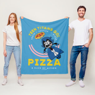 Couverture Polaire Teen Titans Go ! Corbeau "Pizza de la Justice Véri