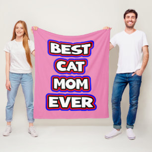 Couverture Polaire Téméraire Best Cat Maman toujours Typographie