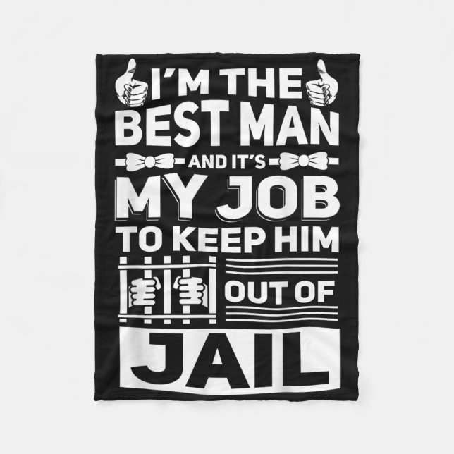 Couverture Polaire Témoignage Mariage Garçons d'Honneur Drôle de Mari (Devant)