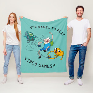 Couverture Polaire Temps d'aventure Finn & Jake Jouer avec BMO