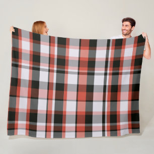 Couverture Polaire Tendance moderne rouge noir et blanc Plaid