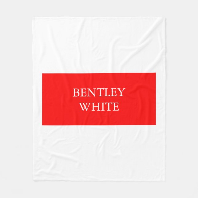 Couverture Polaire Tendance Rouge Blanc Style Simple Simple Plaque Vo (Devant)