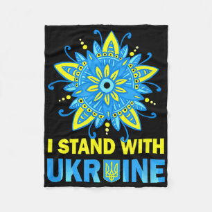 Couverture Polaire Tenez-Vous Avec L'Ukraine Drapeau Anti-Poutine Non
