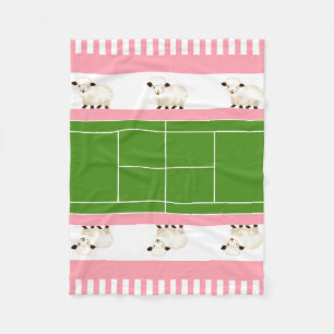 Couverture Polaire Tennis Bébé Blanche en polaire