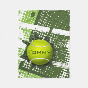 Couverture Polaire Tennis Design Fleece Blanche