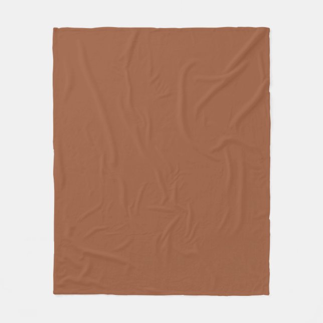 Couverture Polaire Terracotta Burnt Orange couleur solide (Devant)