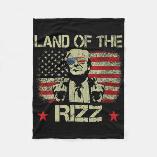 Couverture Polaire Terre du Rizz drôle de patriotique Trump 4 juillet