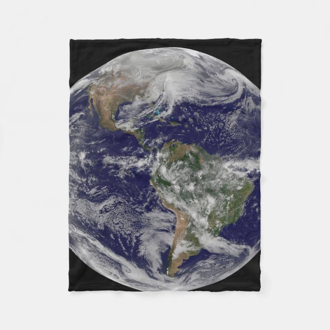 Couverture Polaire Terre Pleine Montrant Une Puissante Tempête D'Hive (Devant)
