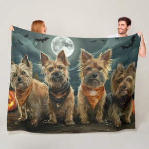 Couverture Polaire Terrier Australien Halloween Effrayant