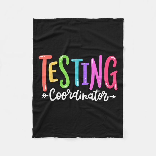 Couverture Polaire Testing Coordinator Test Day Exam Motivational Squ (Devant)