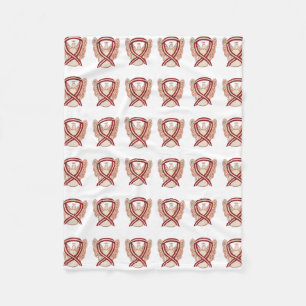 Couverture Polaire Tête et cou Cancer Sensibilisation Ruban Couvertur