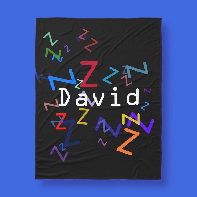 Couverture Polaire Texte coloré modifiable Tout nom ou mot que vous c (Créateur téléchargé)