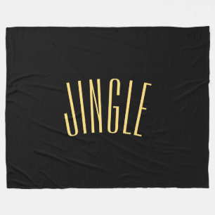 Couverture Polaire Texte JINGLE Fun Classy Bold Black Tall mince