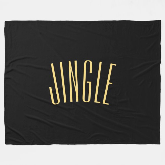 Couverture Polaire Texte JINGLE Fun Classy Bold Black Tall mince (Devant (Horizontal))