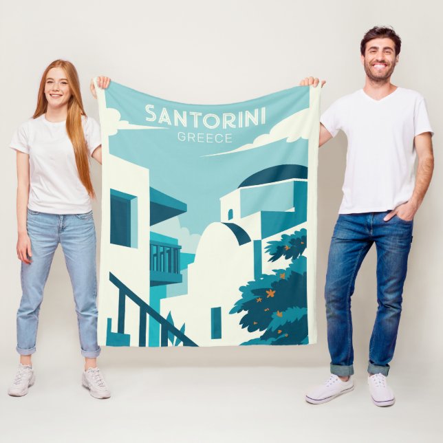 Couverture Polaire Texte personnalisé Grèce (En situation)