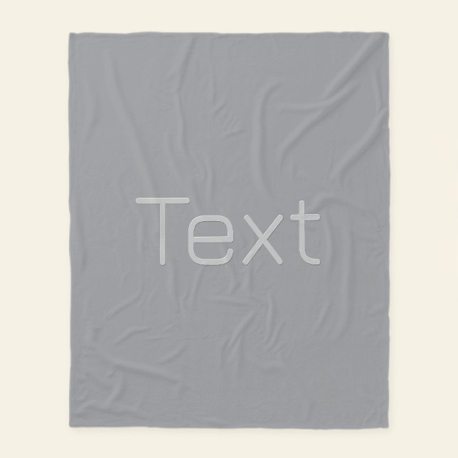Couverture Polaire Texte simple à 3 dimensions | Gray (Créateur téléchargé)