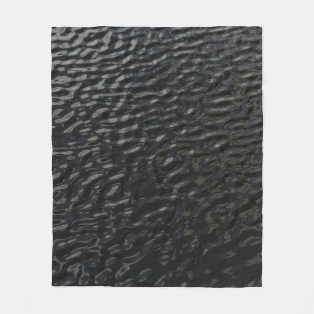 Couverture Polaire textile floral noir et blanc (Devant)