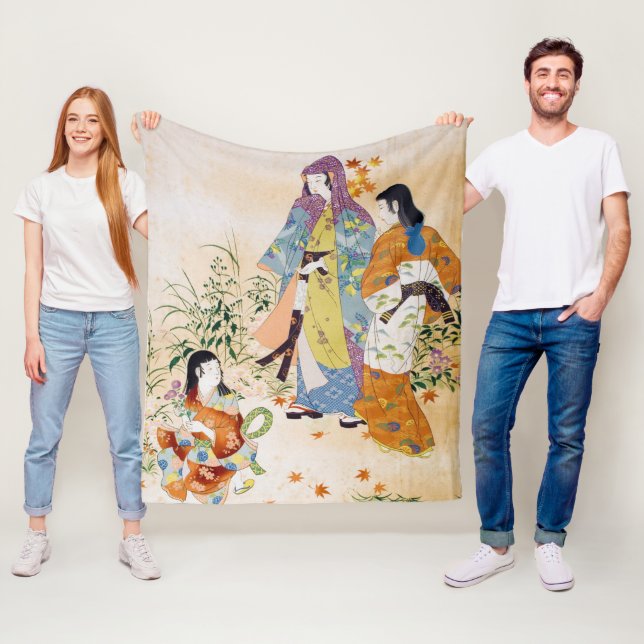 Couverture Polaire Textile japonais vintage (En situation)
