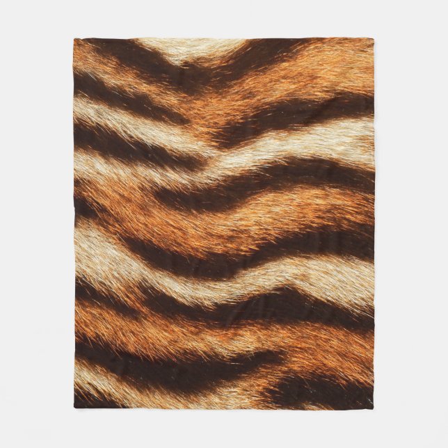 Couverture Polaire texture de fourrure de tigre (Devant)
