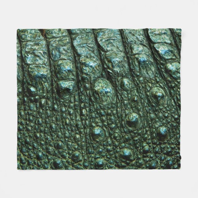 Couverture Polaire Texture de la peau de l'alligator vert (Devant (Horizontal))