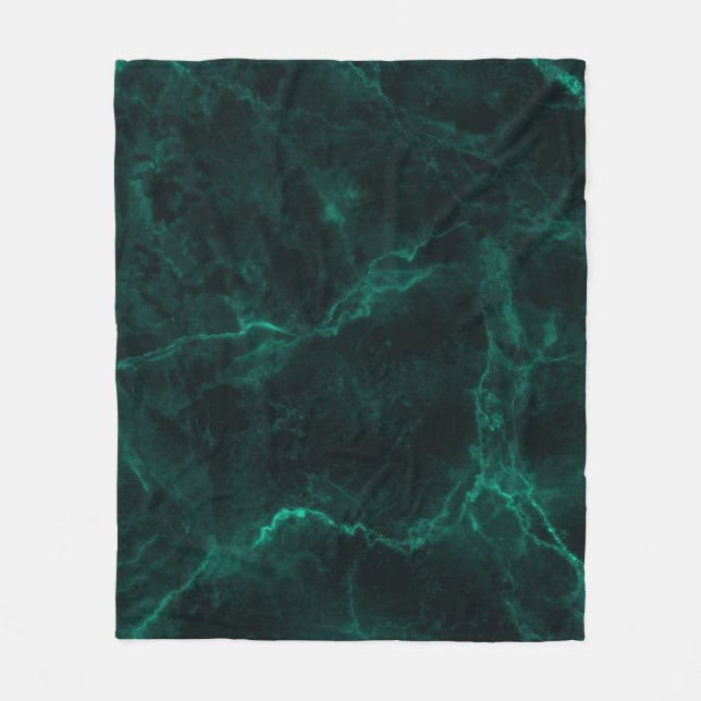 Couverture Polaire texture de marbre vert foncé (Devant)