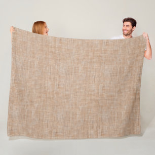Couverture Polaire Texture de tissu de lin tissé en beige naturel cha