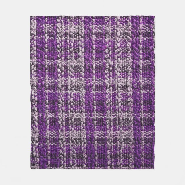 Couverture Polaire Texture du tissu de tartan violet utile comme supp (Devant)