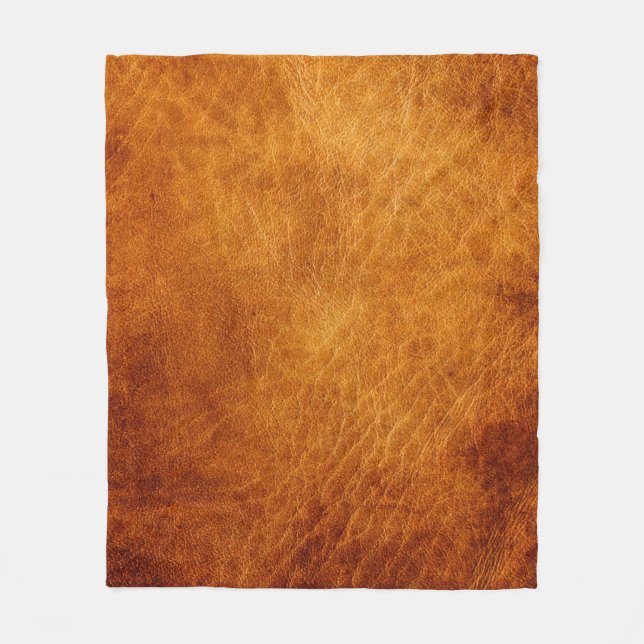 Couverture Polaire texture en cuir Brown (Devant)