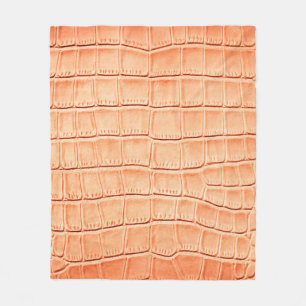Couverture Polaire Texture en cuir de crocodile brun clair