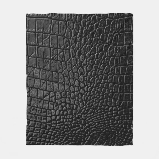 Couverture Polaire Texture en cuir noir (Devant)