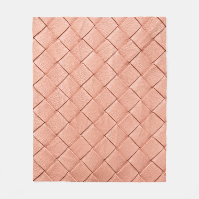 Couverture Polaire Texture en cuir rose clair (Devant)
