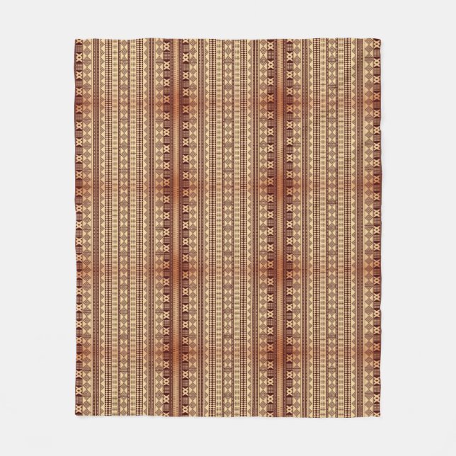Couverture Polaire Texture ethnique Brown (Devant)