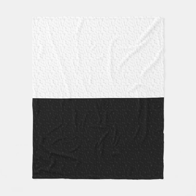 Couverture Polaire Texturé noir et blanc (Devant)