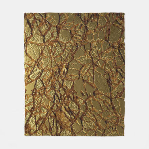 Couverture Polaire Texture Or de luxe : Élégance 3D