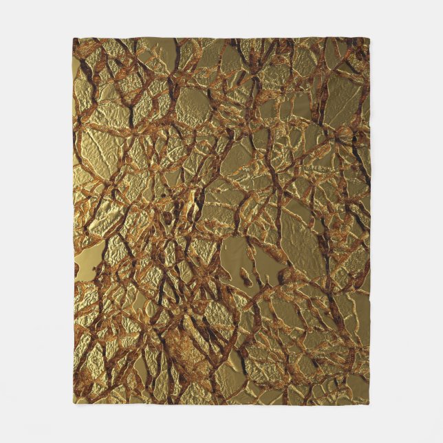 Couverture Polaire Texture Or de luxe : Élégance 3D (Devant)