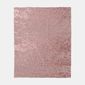 Couverture Polaire Texture or métallique, quartz rose.