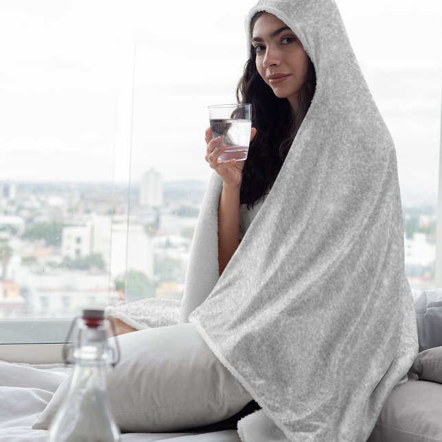 Couverture Polaire Texture Parties scintillant argent blanc brillant  (Créateur téléchargé)