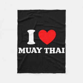 Couverture Polaire Thailand Kickboxing I Heart Muay Thai I Love Muay 
